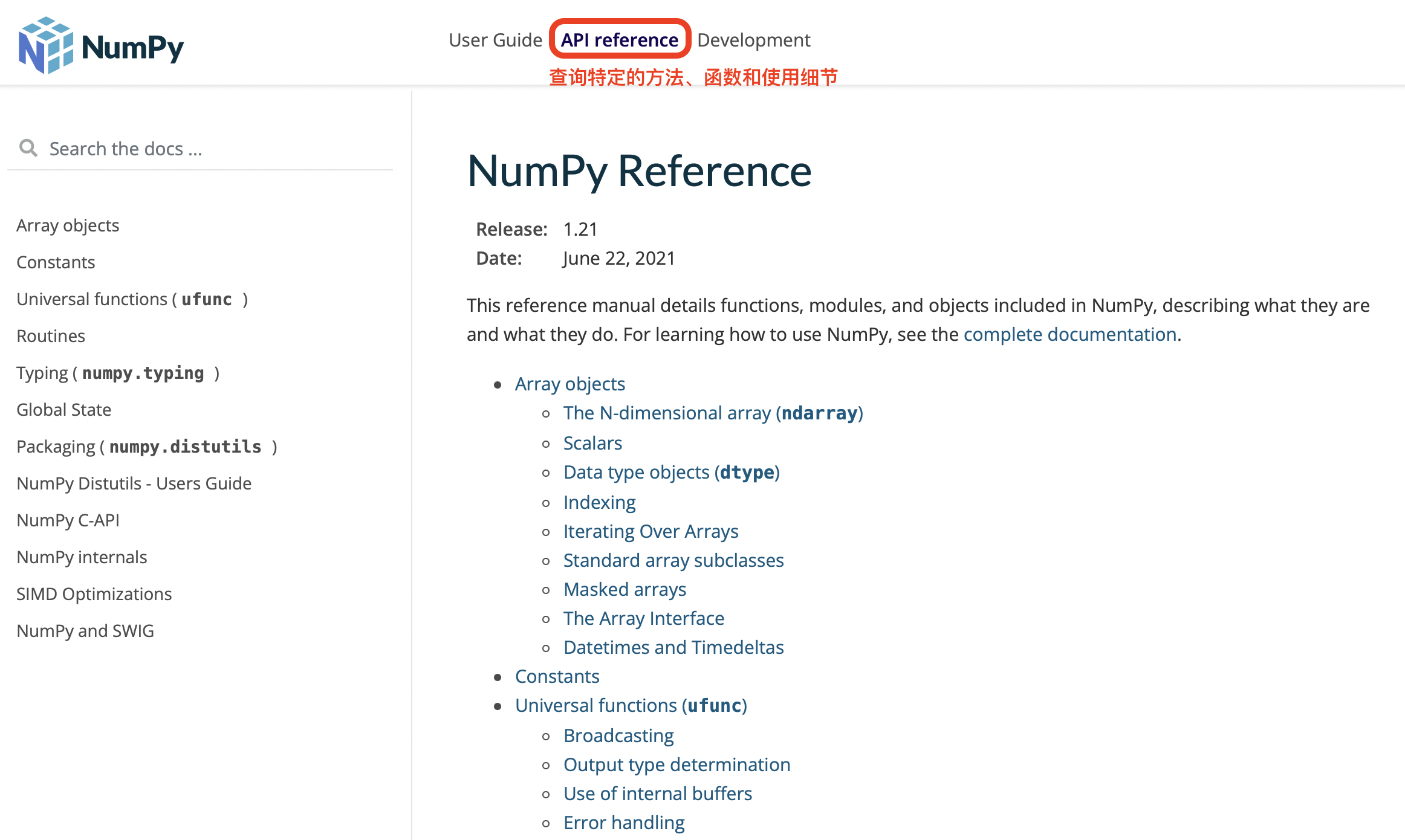 numpy-site-api